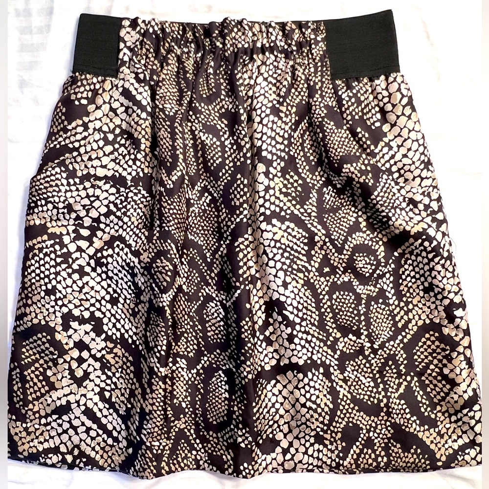 INC 100% Silk Snake Print Skirt Sz 2P